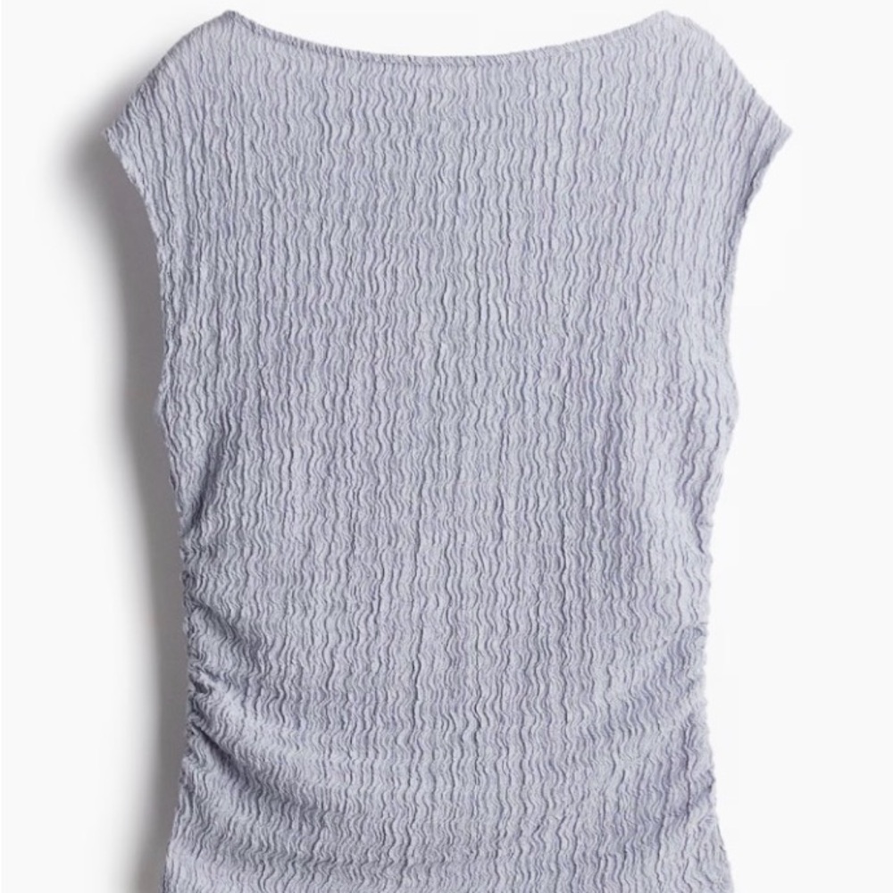 Women's Light Gray Textured Top